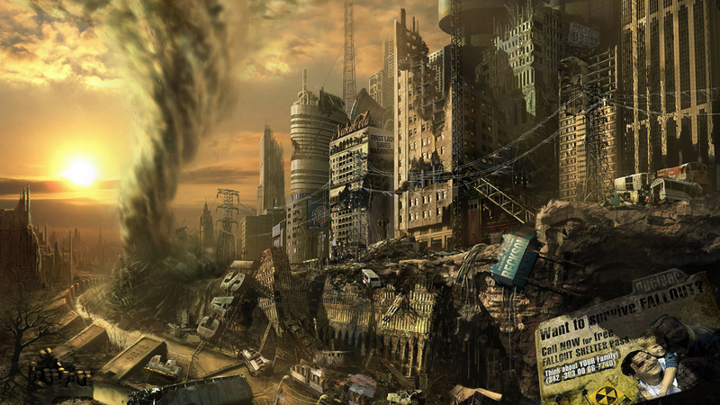 Illustration for article titled Astounding Concept Art of Cities Being Demolished